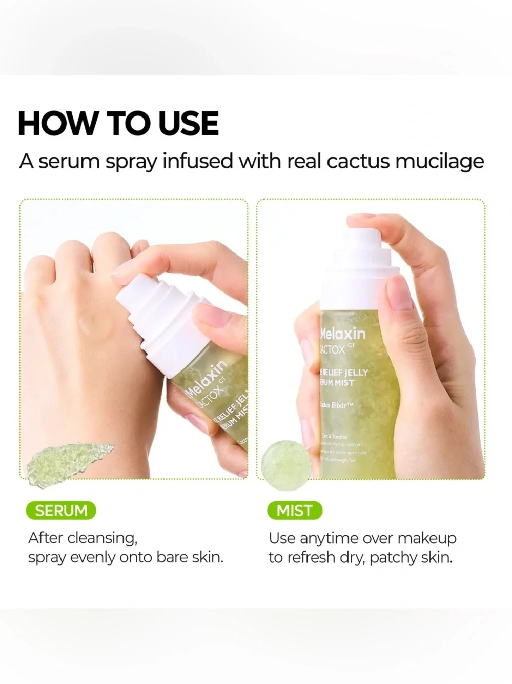 Dr. Melaxin CACTOX Pore Relief Jelly Serum Mist - NIB 2.70 fl oz / 80 ml
